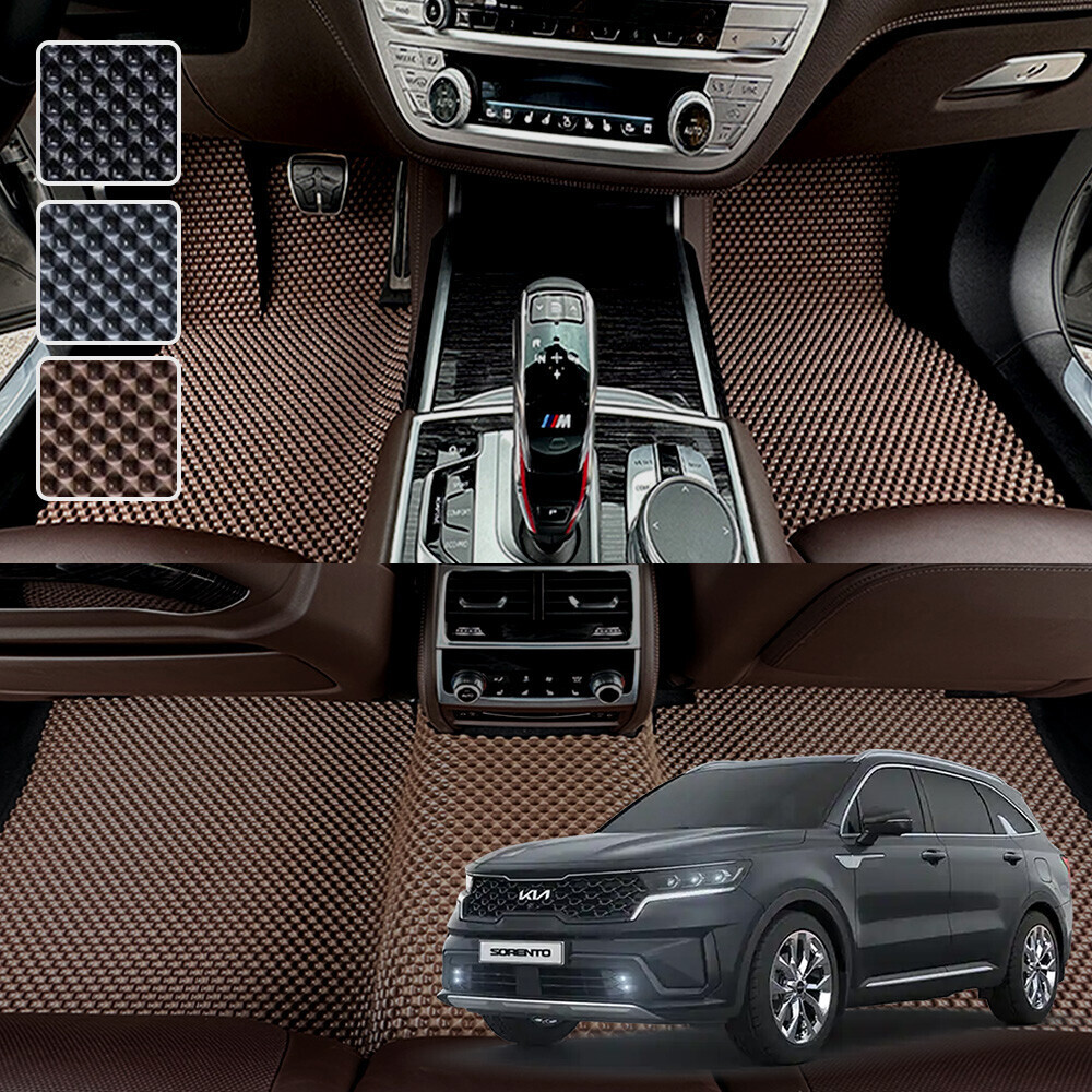 쏘렌토MQ4 전용 3D 엠보싱 차세대 고무매트 1열2열 세트