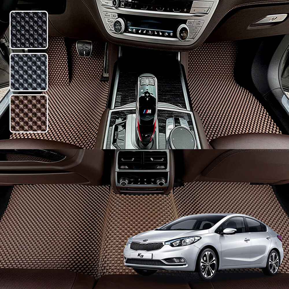 K3 전용 3D 엠보싱 차세대 고무매트 1열2열 세트