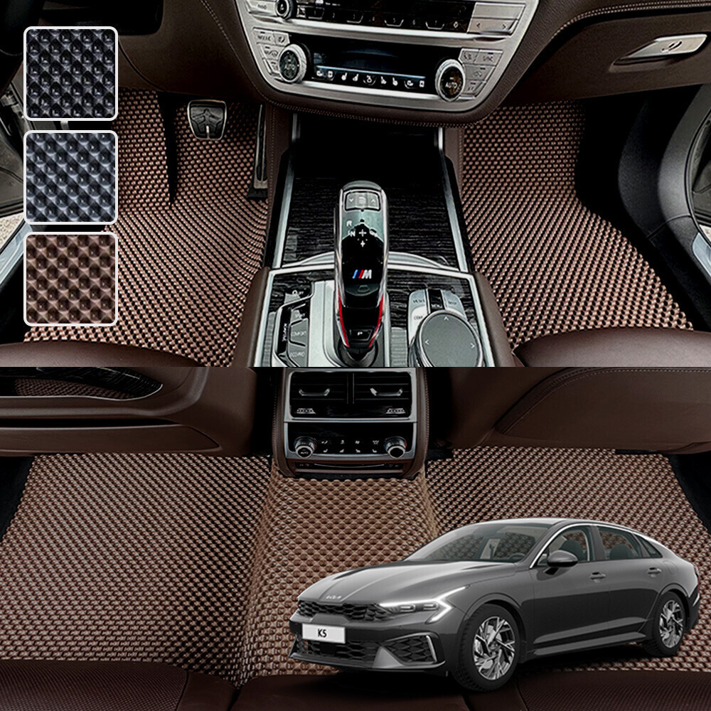 K5 3세대 DL3 전용 3D 엠보싱 차세대 고무매트 1열2열 세트(2019.11~2025.6)