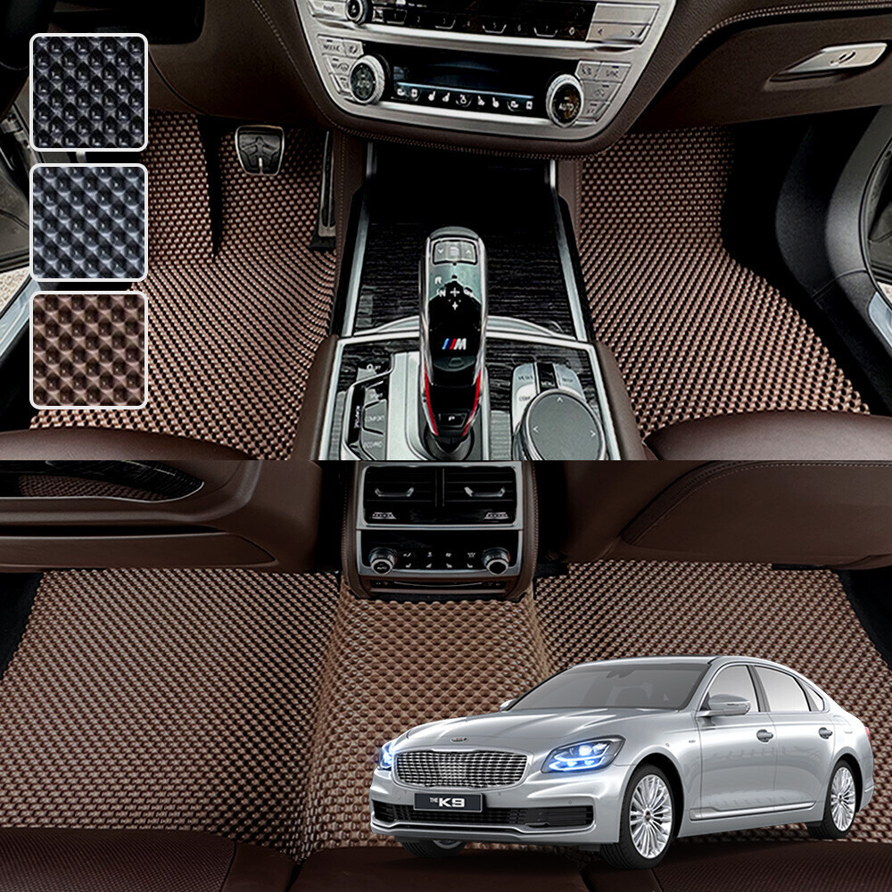 더뉴 K9 전용 3D 엠보싱 차세대 고무매트 1열2열 세트