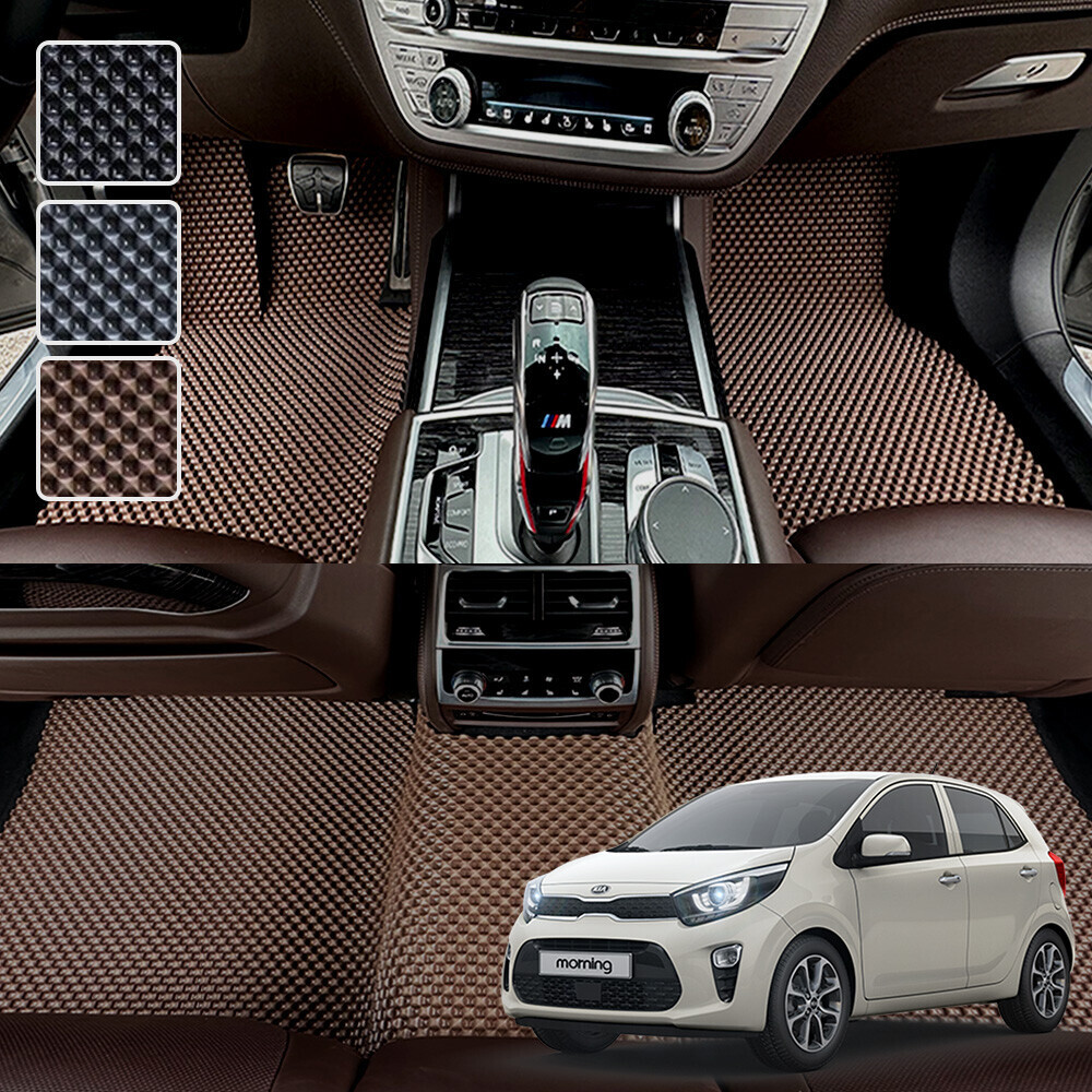 모닝 전용 3D 엠보싱 차세대 고무매트 1열2열 세트