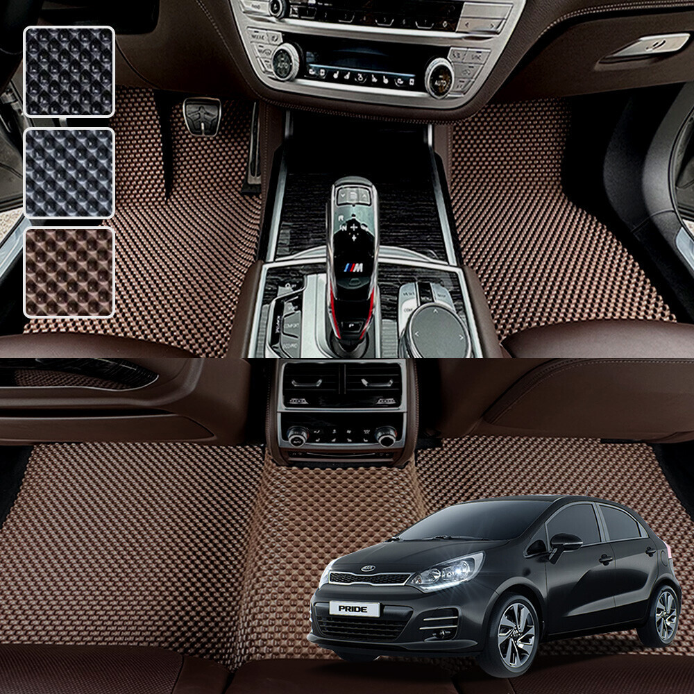 프라이드 전용 3D 엠보싱 차세대 고무매트 1열2열 세트