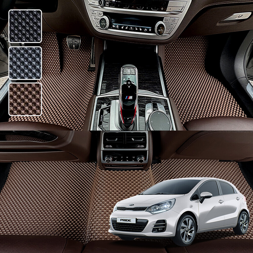 올뉴 프라이드 전용 3D 엠보싱 차세대 고무매트 1열2열 세트