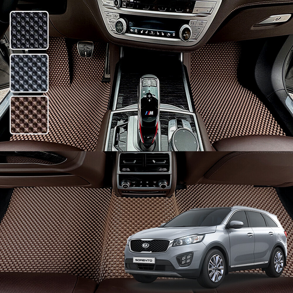 올뉴 쏘렌토 전용 3D 엠보싱 차세대 고무매트 1열2열 세트