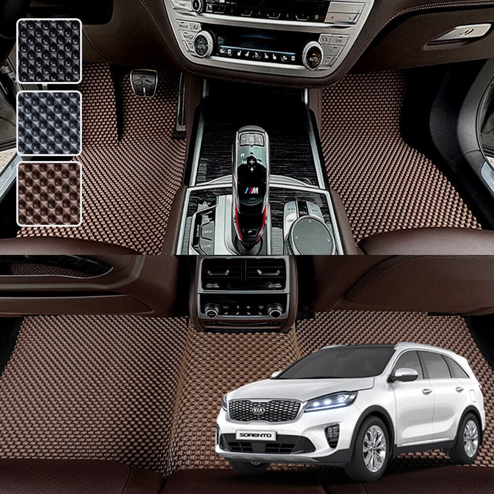 더뉴 쏘렌토 전용 3D 엠보싱 차세대 고무매트 1열2열 세트