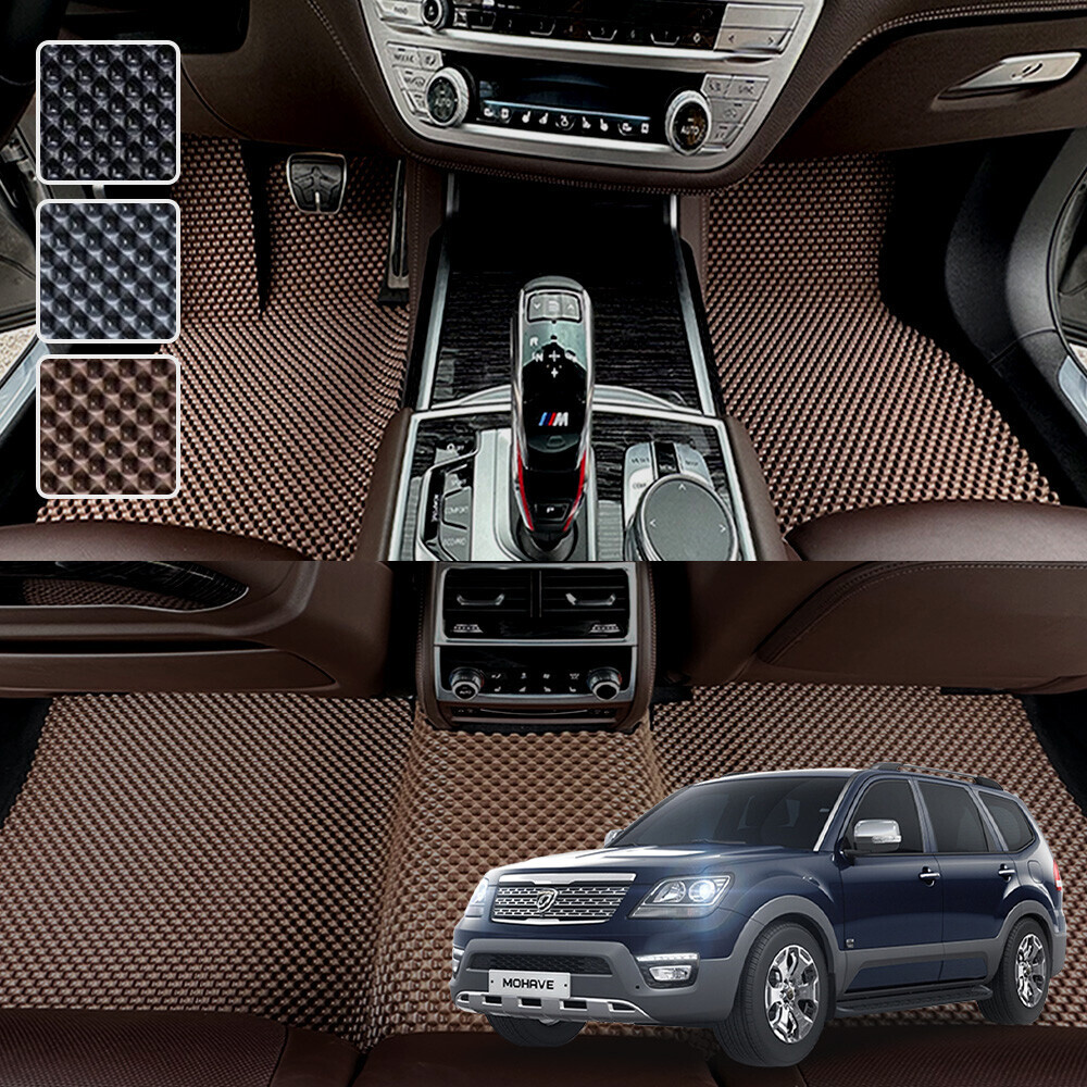 올뉴 더뉴 모하비 (-19년) 전용 3D 엠보싱 차세대 고무매트 1열2열 세트