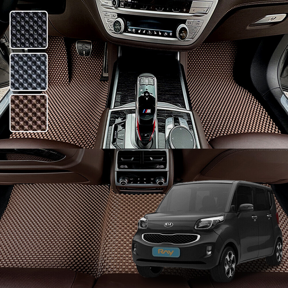 레이 전용 3D 엠보싱 차세대 고무매트 1열2열 세트