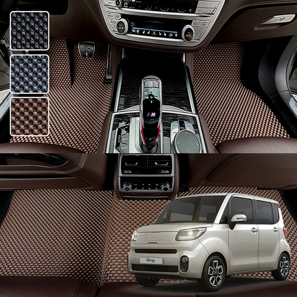 레이 밴 전용 3D 엠보싱 차세대 고무매트 1열 운전석 조수석 세트