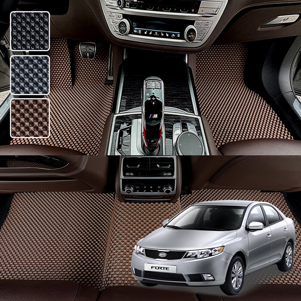 포르테 전용 3D 엠보싱 차세대 고무매트 1열2열 세트