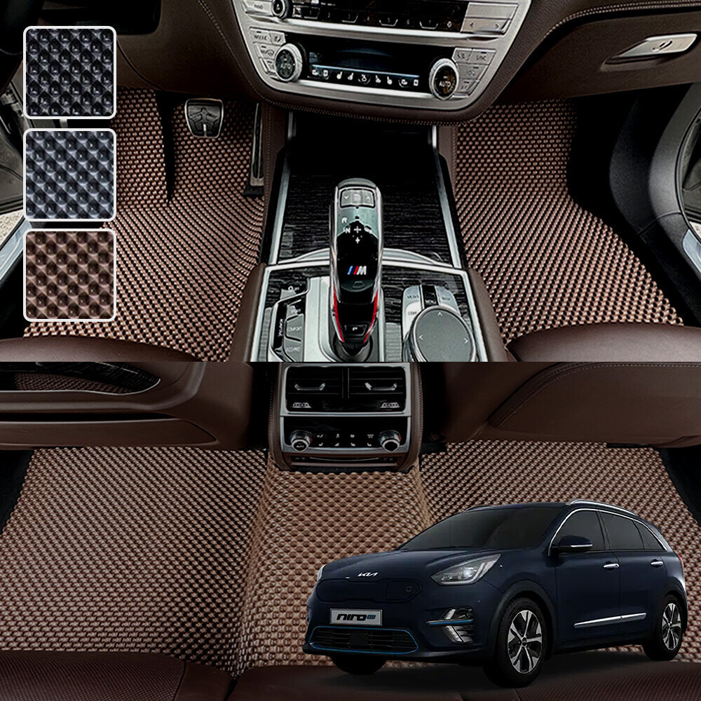 니로 EV 전용 3D 엠보싱 차세대 고무매트 1열2열 세트