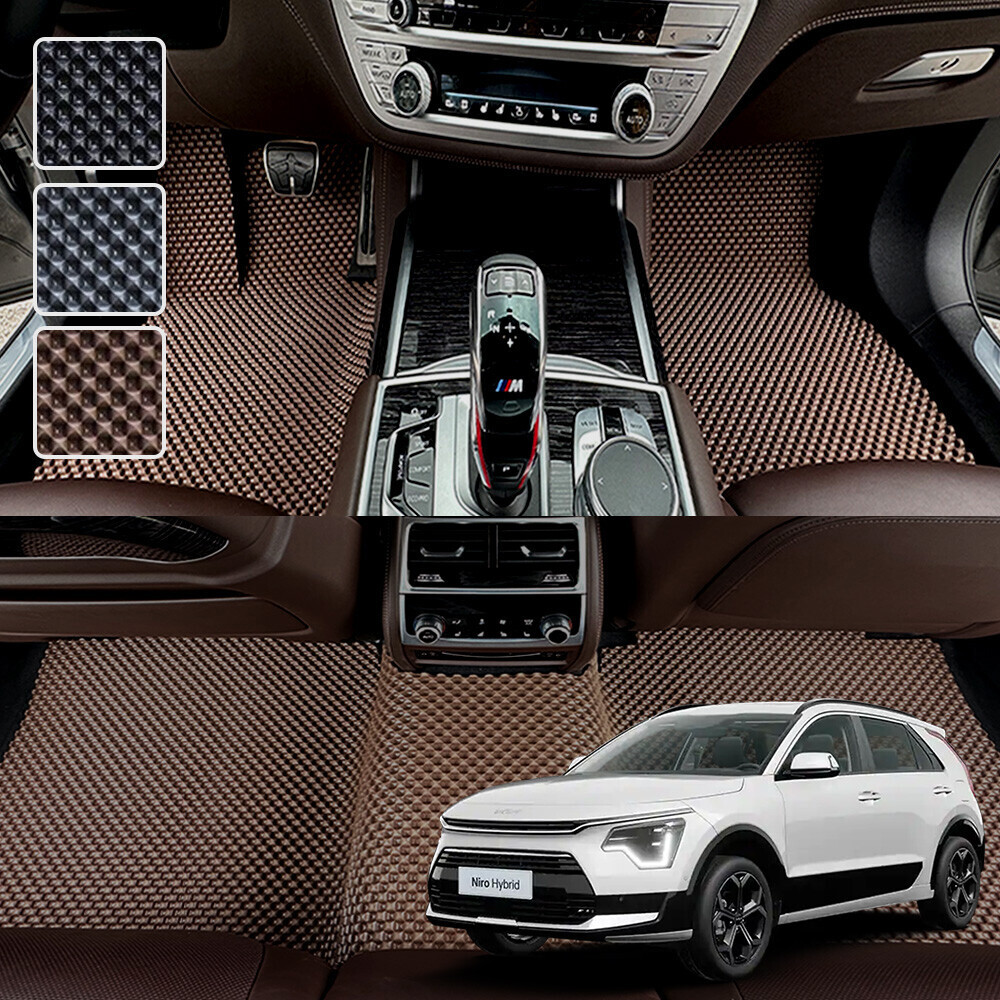 디 올뉴 니로 하이브리드 전용 3D 엠보싱 차세대 고무매트 1열2열 세트