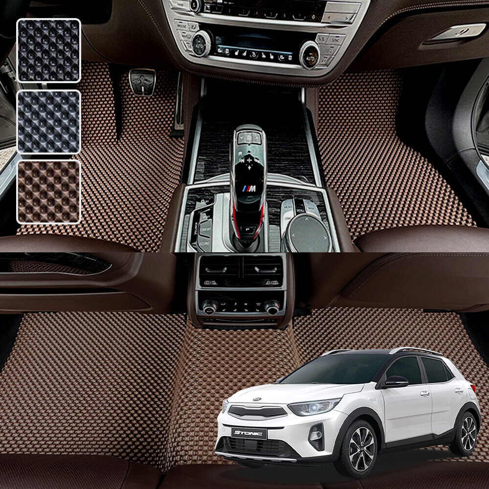 스토닉 전용 3D 엠보싱 차세대 고무매트 1열2열 세트