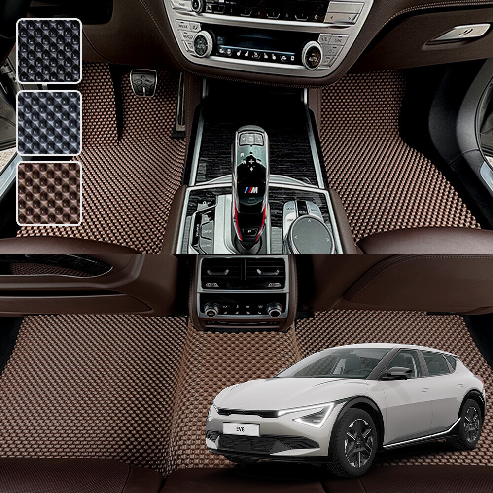 EV6 전용 3D 엠보싱 차세대 고무매트 1열2열 세트