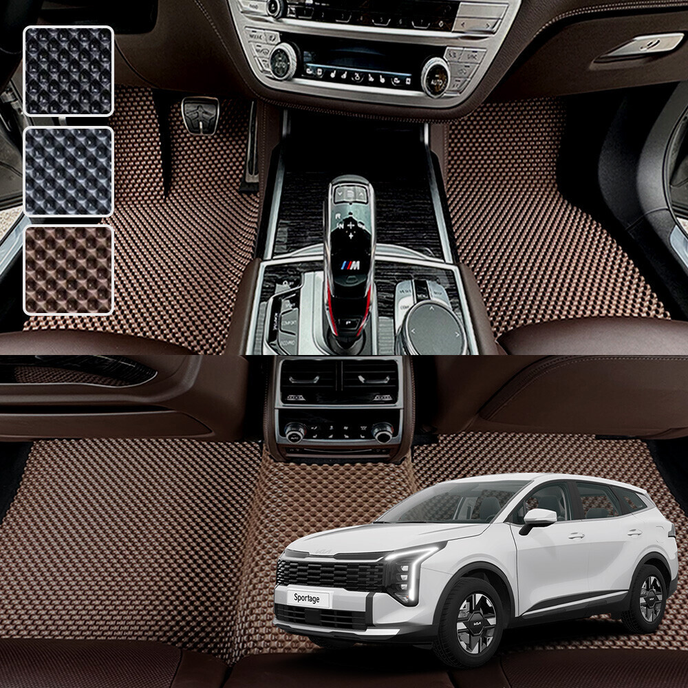 더 뉴 스포티지 NQ5 페이스리프트(신형) 전용 3D 엠보싱 차세대 고무매트 1열2열 세트
