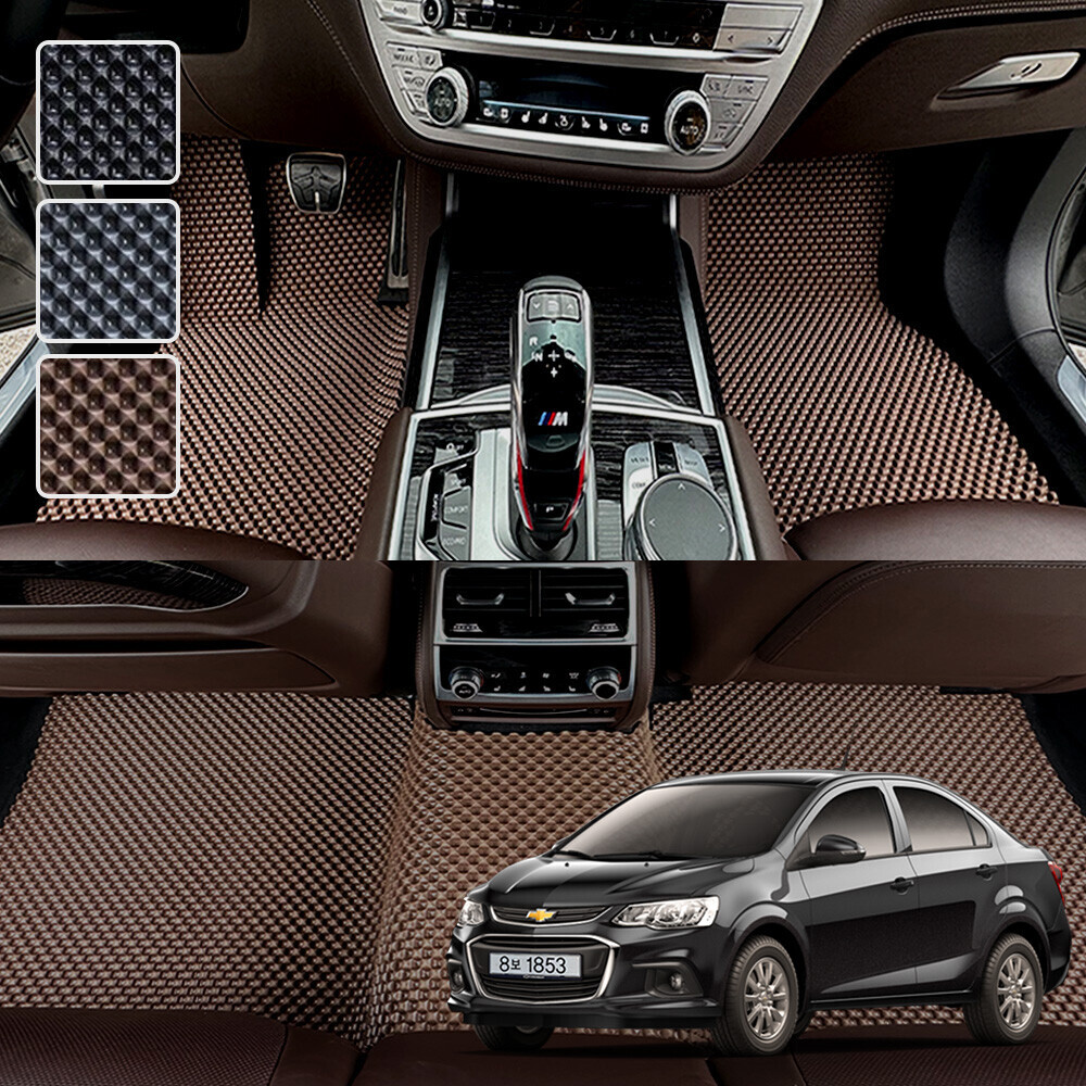 아베오 전용 3D 엠보싱 차세대 고무매트 1열2열 세트