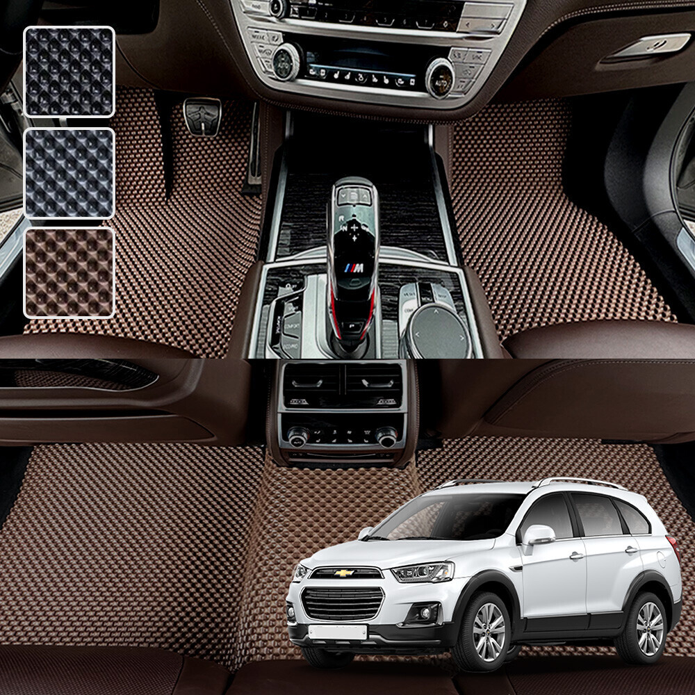 캡티바 전용 3D 엠보싱 차세대 고무매트 1열2열 세트