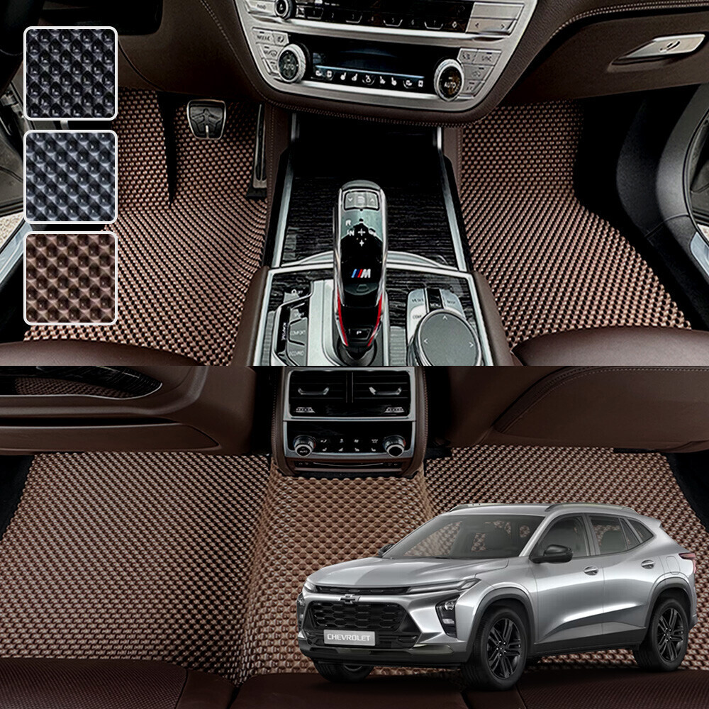 트랙스 크로스오버 (2023~) 전용 3D 엠보싱 차세대 고무매트 1열2열 세트