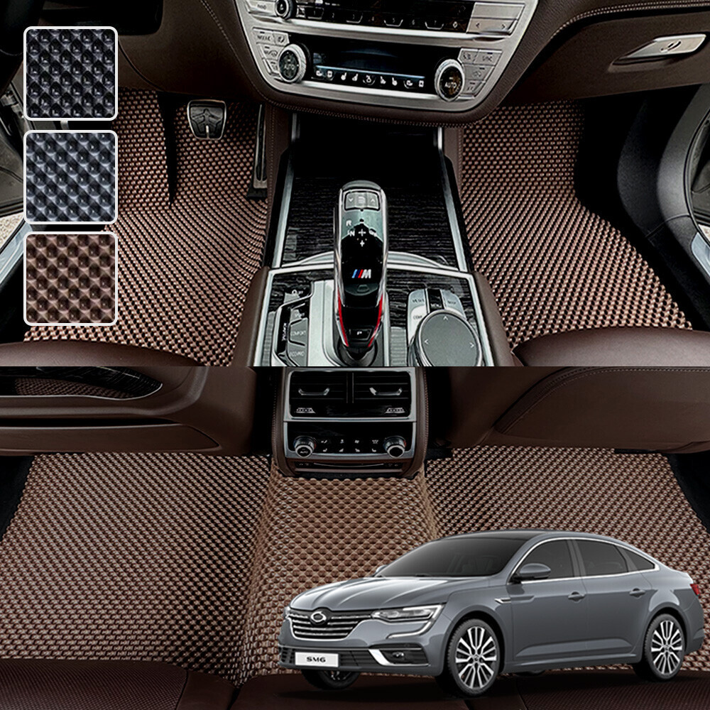 더뉴 SM6 (2020.7월이후) 전용 3D 엠보싱 차세대 고무매트 1열2열 세트