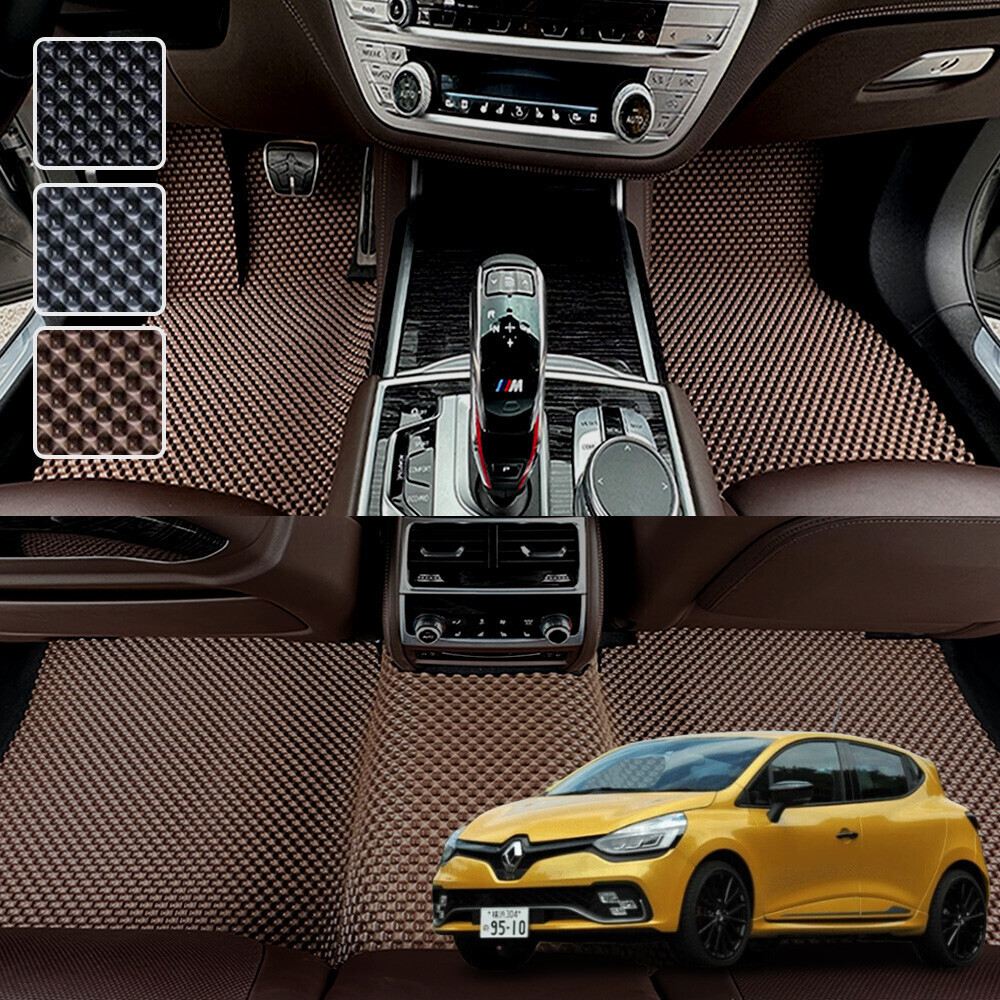 클리오 (2018-2019) 전용 3D 엠보싱 차세대 고무매트 1열2열 세트