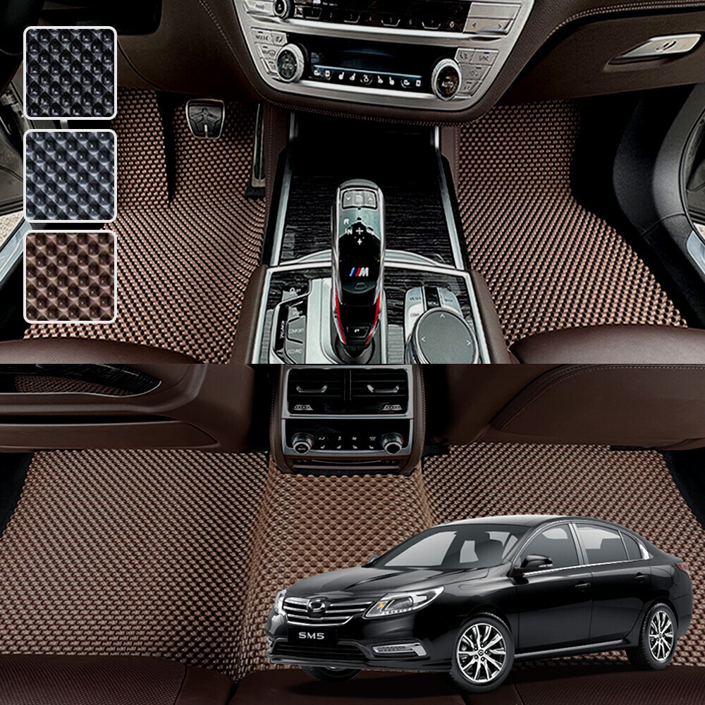 SM5 전용 3D 엠보싱 차세대 고무매트 1열2열 세트