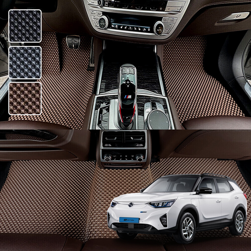 코란도 이모션 (2022.5~) 전용 3D 엠보싱 차세대 고무매트 1열2열 세트