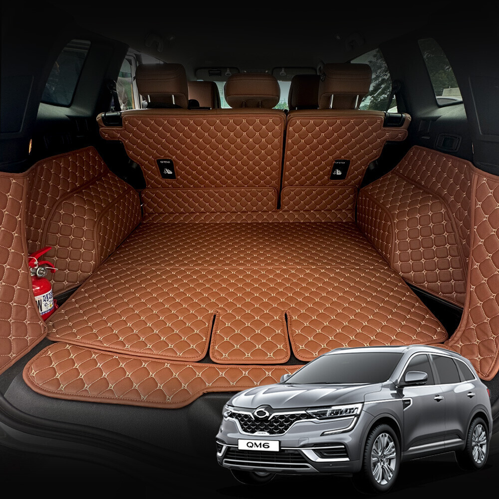 컨셉토 3D 가죽 퀼팅 뉴 QM6 전용 풀커버 사이드 트렁크 매트 세트(LPG 불가)