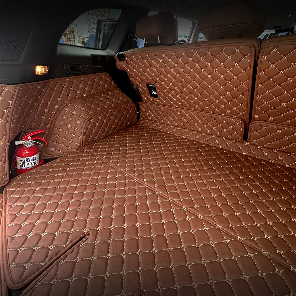 컨셉토 3D 가죽 퀼팅 뉴 QM6 전용 풀커버 사이드 트렁크 매트 세트(LPG 불가)