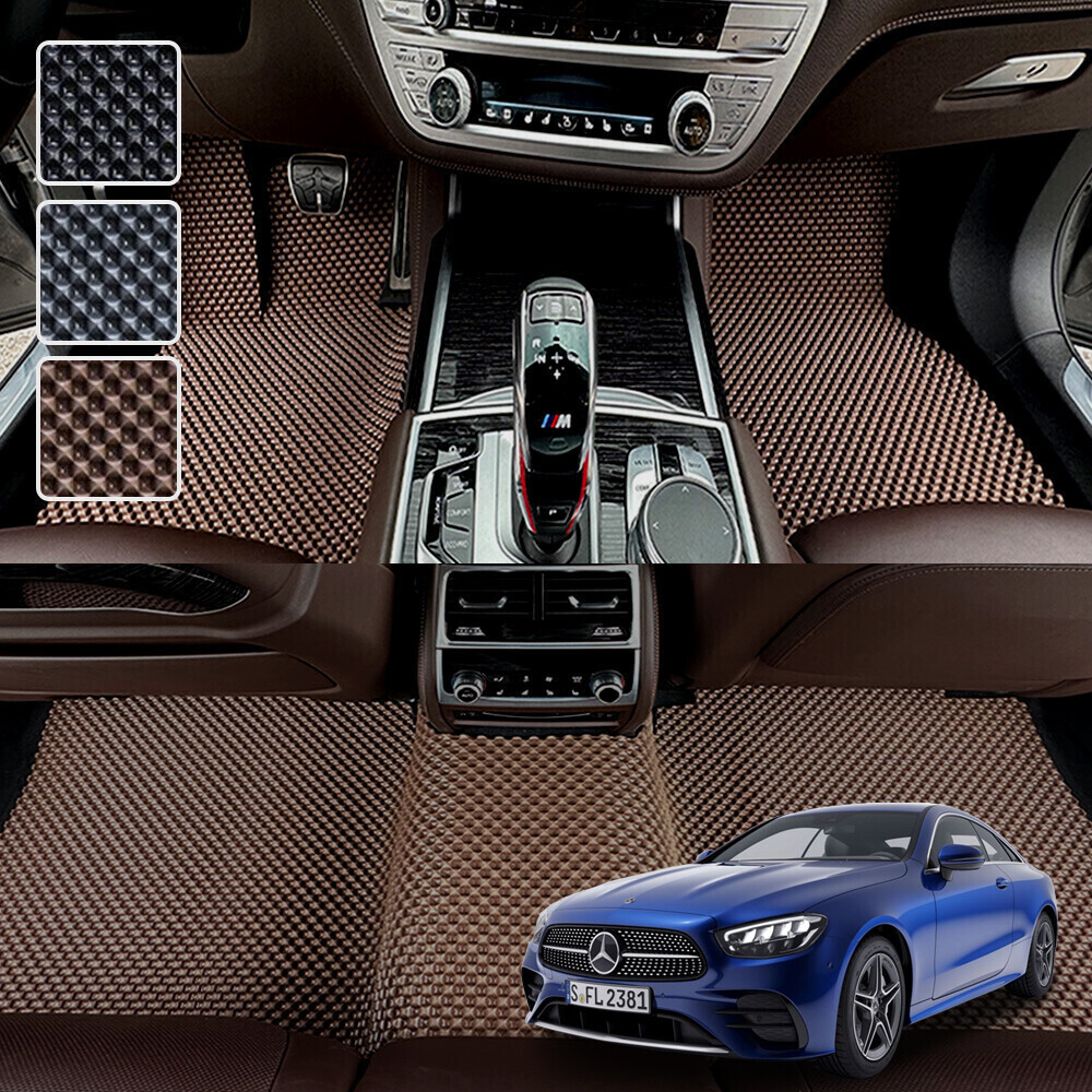 벤츠 E클래스 쿠페 W213 전용 3D 엠보싱 차세대 고무매트 1열2열 세트 (2016~)
