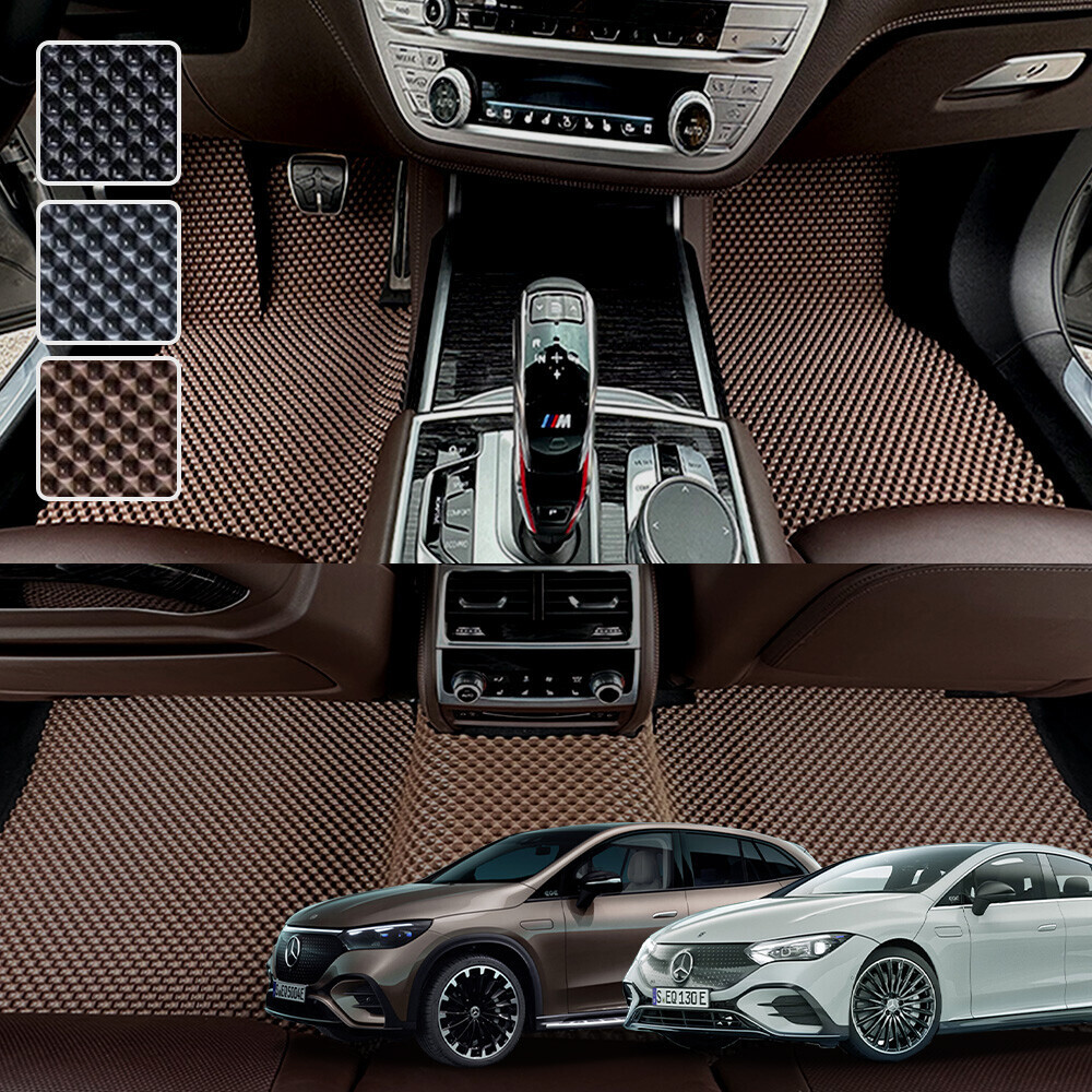 벤츠 EQE V295 전용 3D 엠보싱 차세대 고무매트 1열2열 세트 (2022년~)