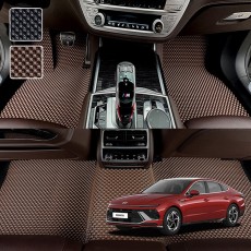 소나타DN8 디엣지 전용 3D 엠보싱 차세대 고무매트 1열2열 세트