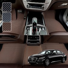 제네시스 G80 (~2020) 전용 3D 엠보싱 차세대 고무매트 1열2열 세트