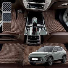 디 올뉴 코나 전용 3D 엠보싱 차세대 고무매트 1열2열 세트