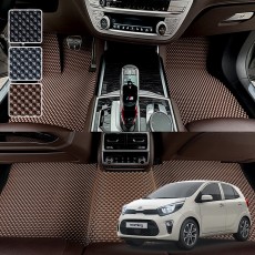 모닝 전용 3D 엠보싱 차세대 고무매트 1열2열 세트