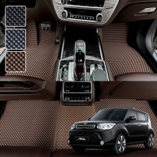 쏘울 전용 3D 엠보싱 차세대 고무매트 1열2열 세트