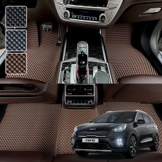 니로 가솔린 하이브리드 전용 3D 엠보싱 차세대 고무매트 1열2열 세트 (2016~2022.1)