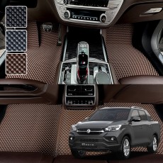 렉스턴 스포츠 (2018~) 전용 3D 엠보싱 차세대 고무매트 1열2열 세트