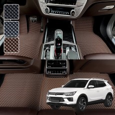 뷰티풀 코란도 리스팩 (2019~2022.4) 전용 3D 엠보싱 차세대 고무매트 1열2열 세트