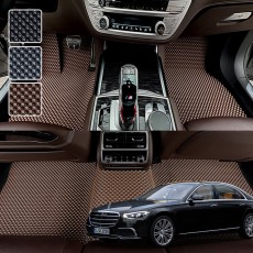 벤츠 S클래스 W223 롱바디 숏바디 전용 3D 엠보싱 차세대 고무매트 1열2열 세트 (2021년~)