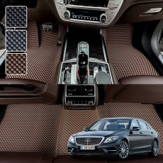 벤츠 S클래스 W222 롱바디 숏바디 전용 3D 엠보싱 차세대 고무매트 1열2열 세트 (2013~2021)
