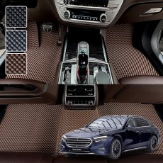 벤츠 E클래스 W214 전용 3D 엠보싱 차세대 고무매트 1열2열 세트 (2024~)
