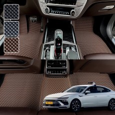 소나타DN8 디엣지 택시 (DT23) 전용 3D 엠보싱 차세대 고무매트 1열2열 세트(2024.5~)