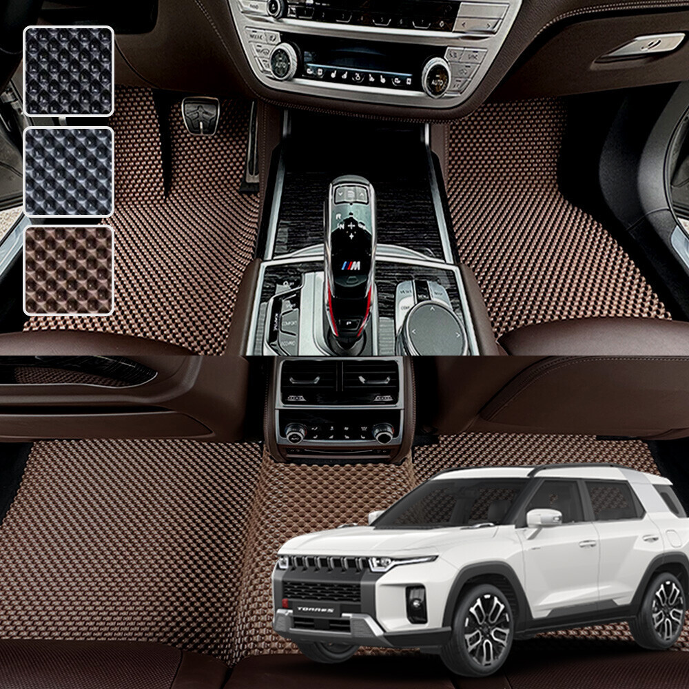 토레스 전용 3D 엠보싱 차세대 고무매트 1열2열 세트