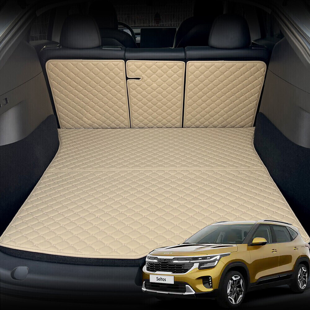 컨셉토 가죽 퀼팅 더뉴 셀토스 전용 등커버 트렁크매트 세트 (2023-2025)