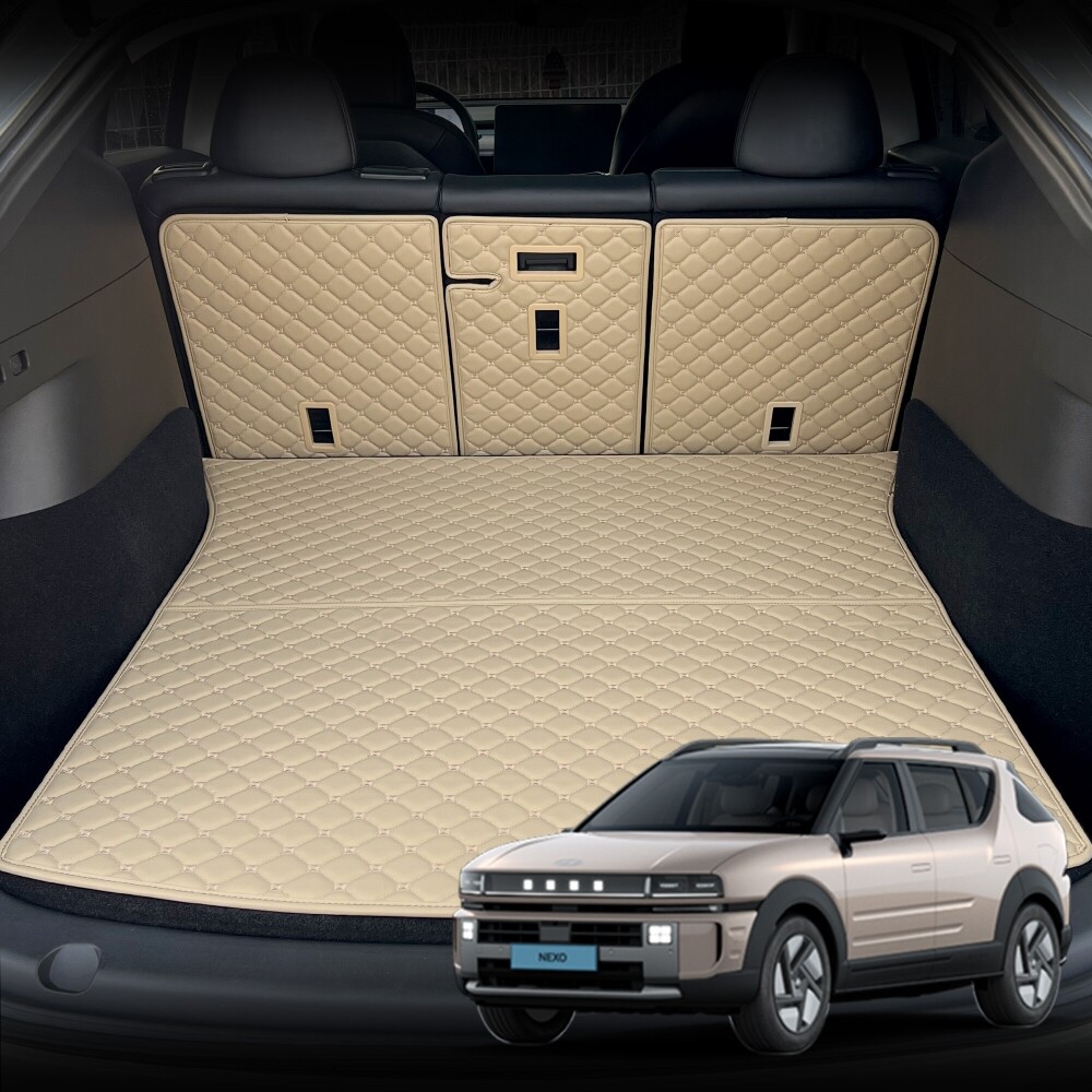 컨셉토 가죽 퀼팅 디 올뉴 넥쏘 2세대 전용 등커버 트렁크매트 세트 (신형 2025.6~)