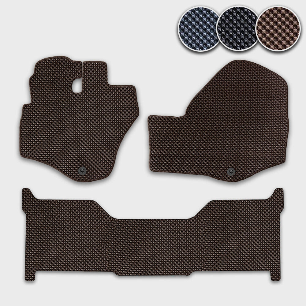 봉고3 더블캡 전용 3D 엠보싱 차세대 엣지형 고무매트 1열2열 세트