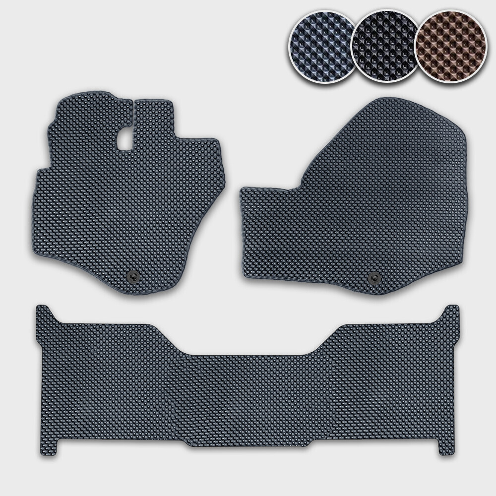 봉고3 더블캡 전용 3D 엠보싱 차세대 엣지형 고무매트 1열2열 세트