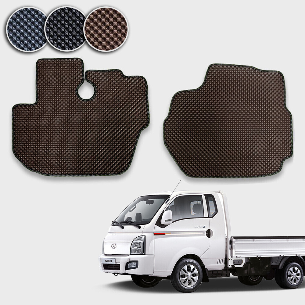 포터2 (EV공용) 전용 3D 엠보싱 차세대 고무매트 엣지형 운전석+조수석 세트