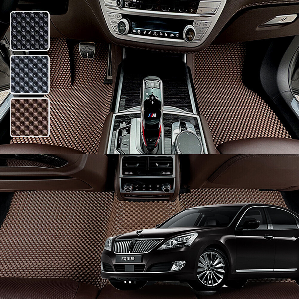 에쿠스 전용 3D 엠보싱 차세대 고무매트 1열2열 세트