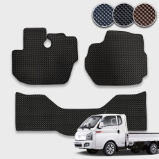 포터2 (EV공용) 더블캡 전용 3D 엠보싱 차세대 엣지형 고무매트 1열2열 세트