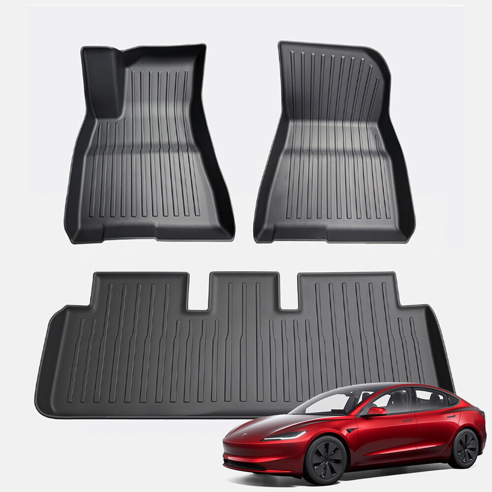 닥쏘오토 프리미엄 TPE 3D 카매트 테슬라 모델3 (하이랜드) 전용 1열2열 세트 (+트랩매트 추가옵션)